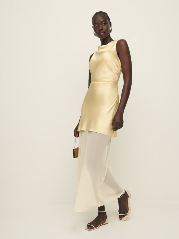 Logan Silk Dress - Blonde